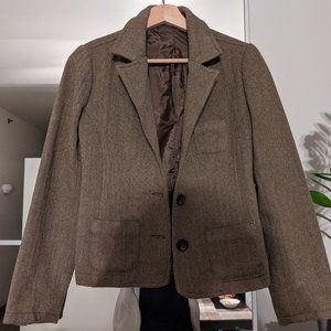 brown wool blazer, size S